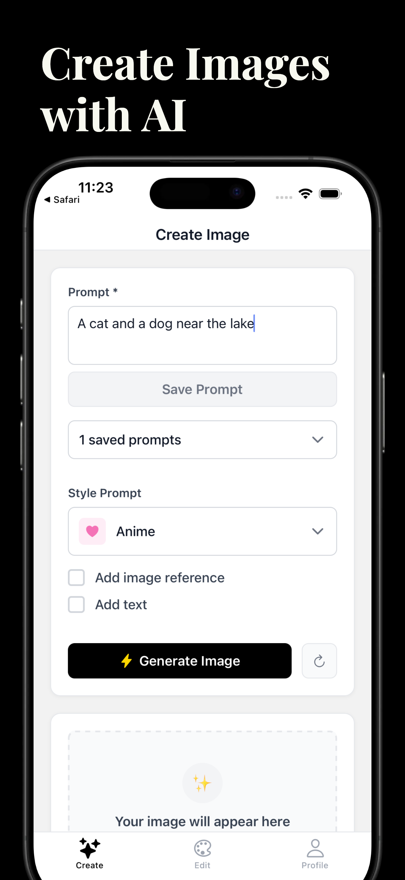 App screenshot - Photo editing
